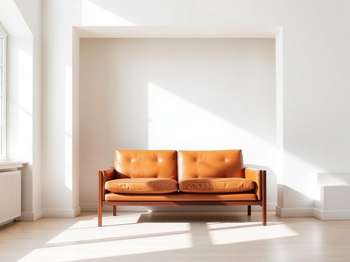 Cognac Leather Two-Seater — Sofas by Artisian Decor