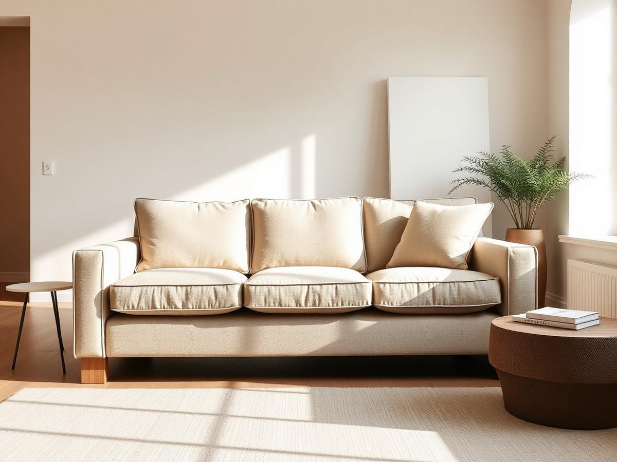 Linen Three-Seater — Sofas by Artisian Decor